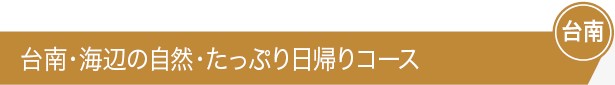 台南・海辺の自然・たっぷり日帰りコース